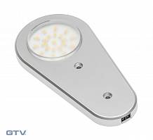 Точечный накладной светодиодный светильник Soria с датчиком движения, 12V, 1,4W, 21 диод, нейтральный свет, алюминий — купить оптом и в розницу в интернет магазине GTV-Meridian.